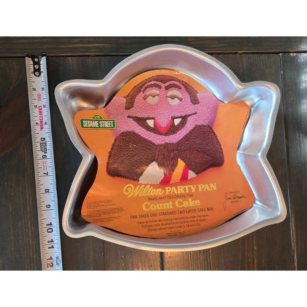 Vintage‎ 1977 Wilton Sesame Street The Count Cake Pan 2105-2673 Muppets Aluminum